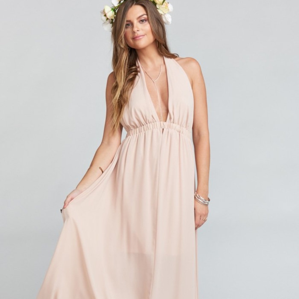 Show Me Your MuMu Luna Halter Dusty Blush Crisp
